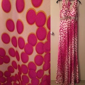 NEW WITH TAGS Backless halter-style gown